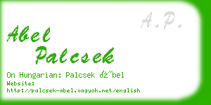 abel palcsek business card